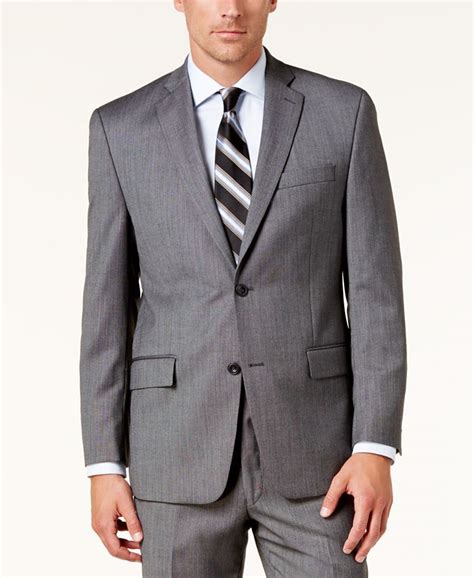 michael kors suit silver grey